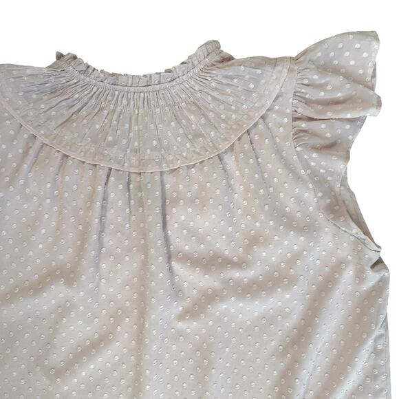 Express Womens Pink Fairy Blouse Medium Flutter Sleeve Cottage Feminine Coquette - Picture 14 of 16